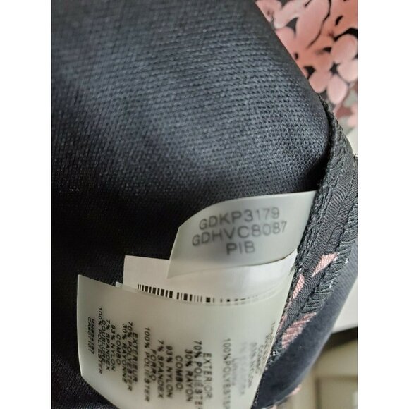 Guess Womens 6 Printed Illusion Trim Fit N Flare Dress Pink Black Sleeveless NWT - Picture 7 of 11